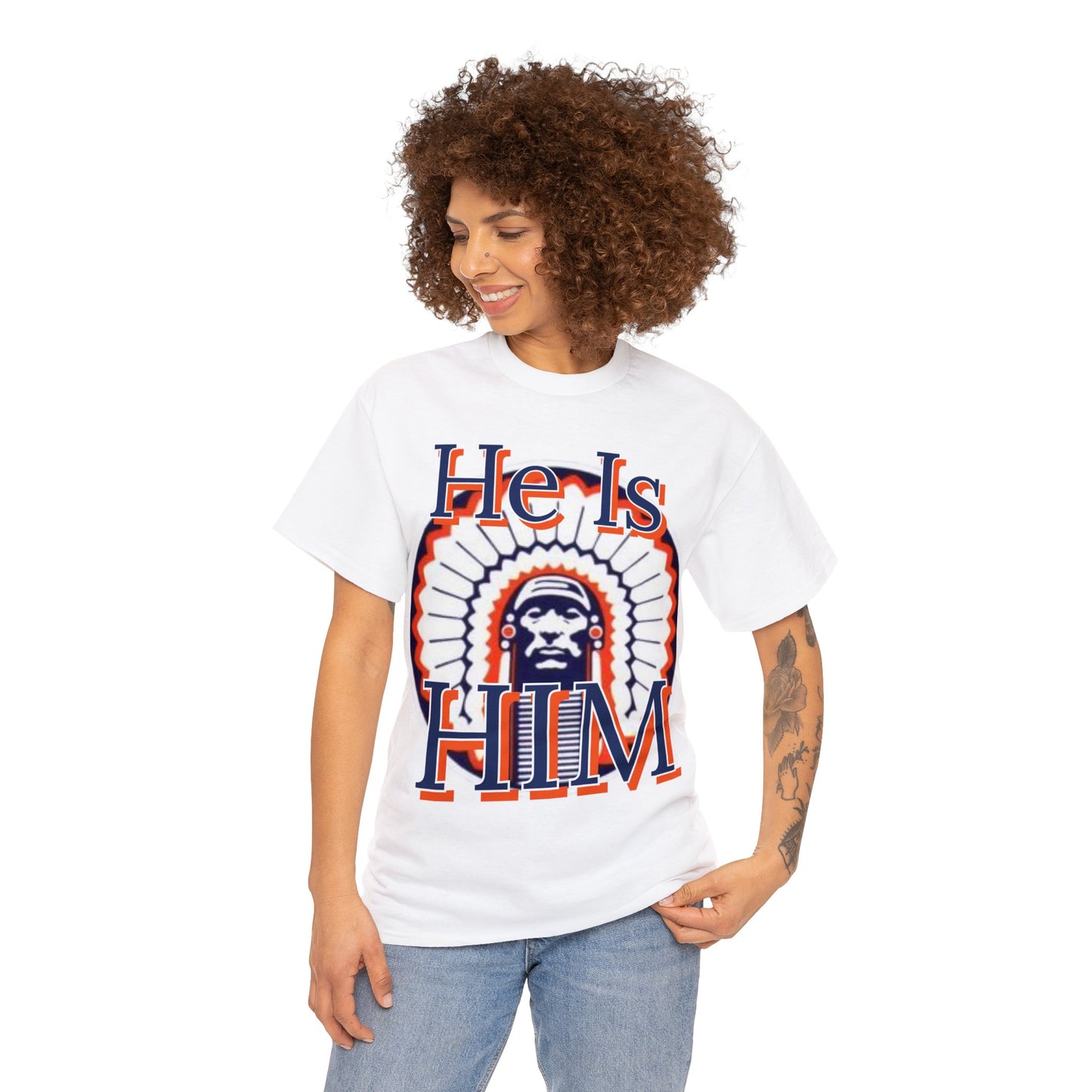 Chief "He is Him" Unisex Heavy Cotton Tee