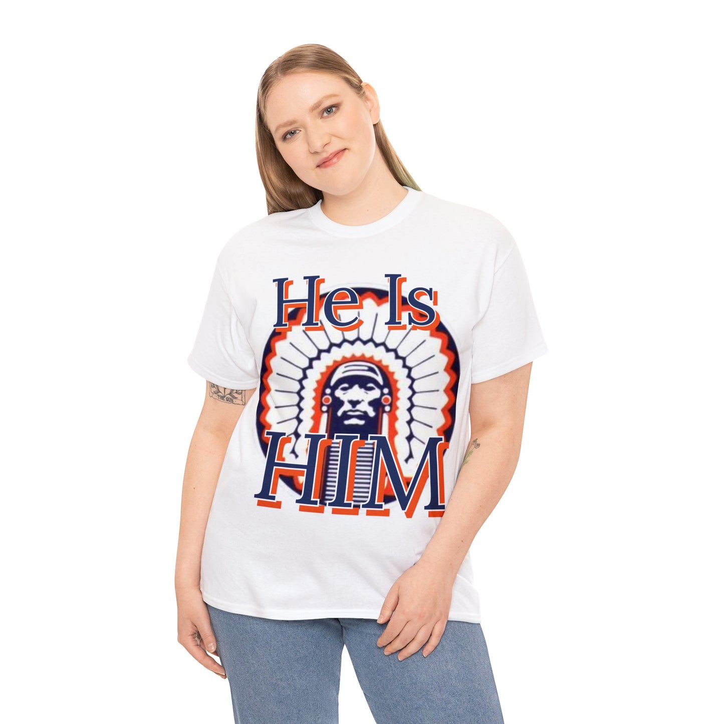 Chief "He is Him" Unisex Heavy Cotton Tee