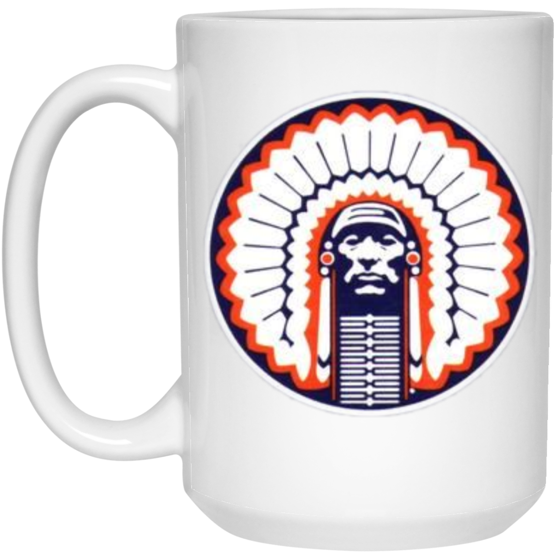 Chief Illiniwek 15oz White Mug