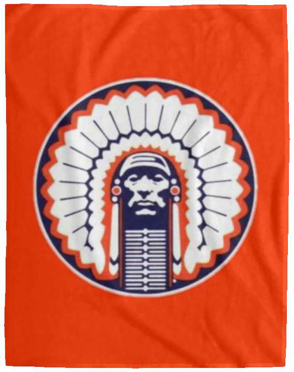 Chief Illiniwek Cozy Plush Fleece Blanket - 60x80