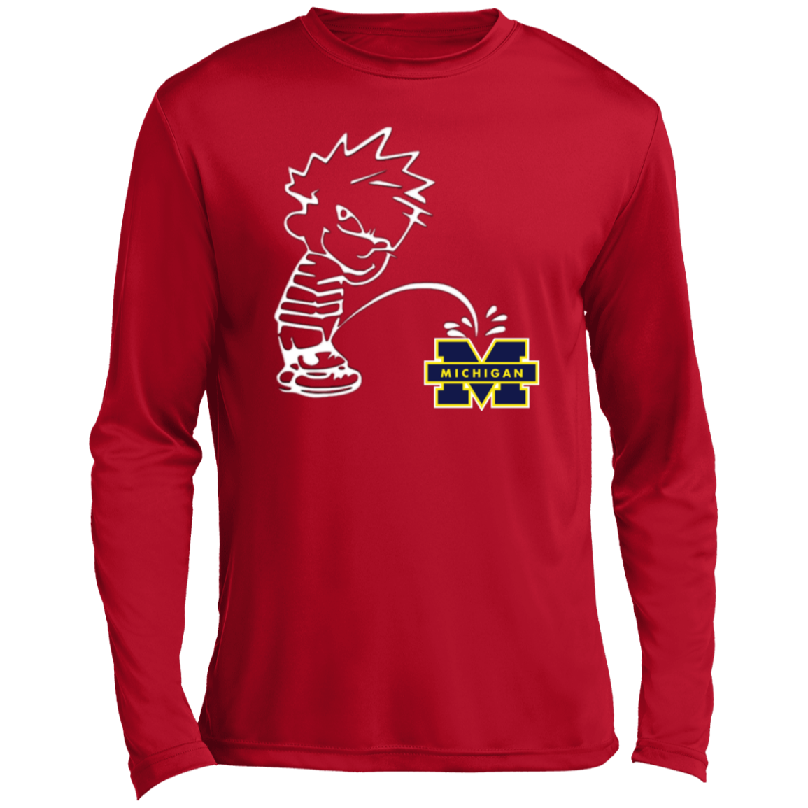 P on Michigan Men’s Long Sleeve Performance Tee