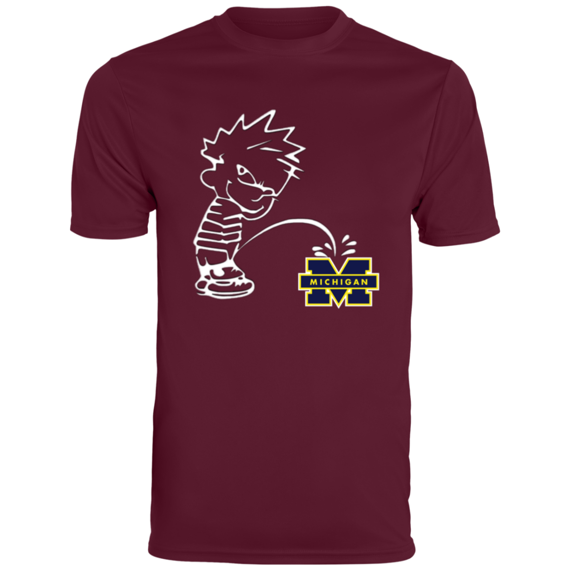 P on Michigan Men's Moisture-Wicking Tee