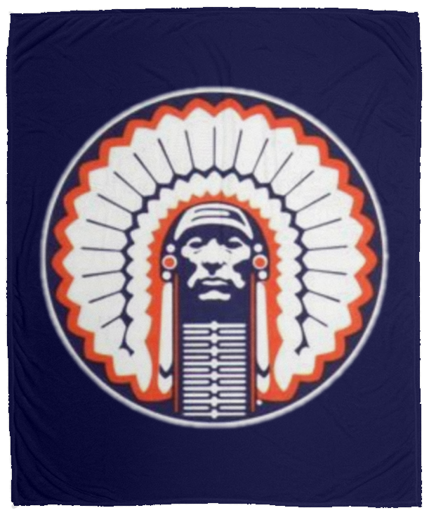 Chief Illiniwek Cozy Plush Fleece Blanket - 50x60