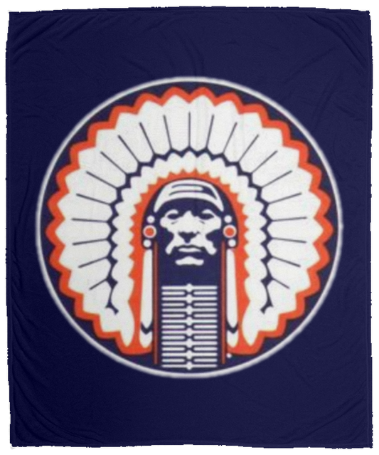 Chief Illiniwek Cozy Plush Fleece Blanket - 50x60