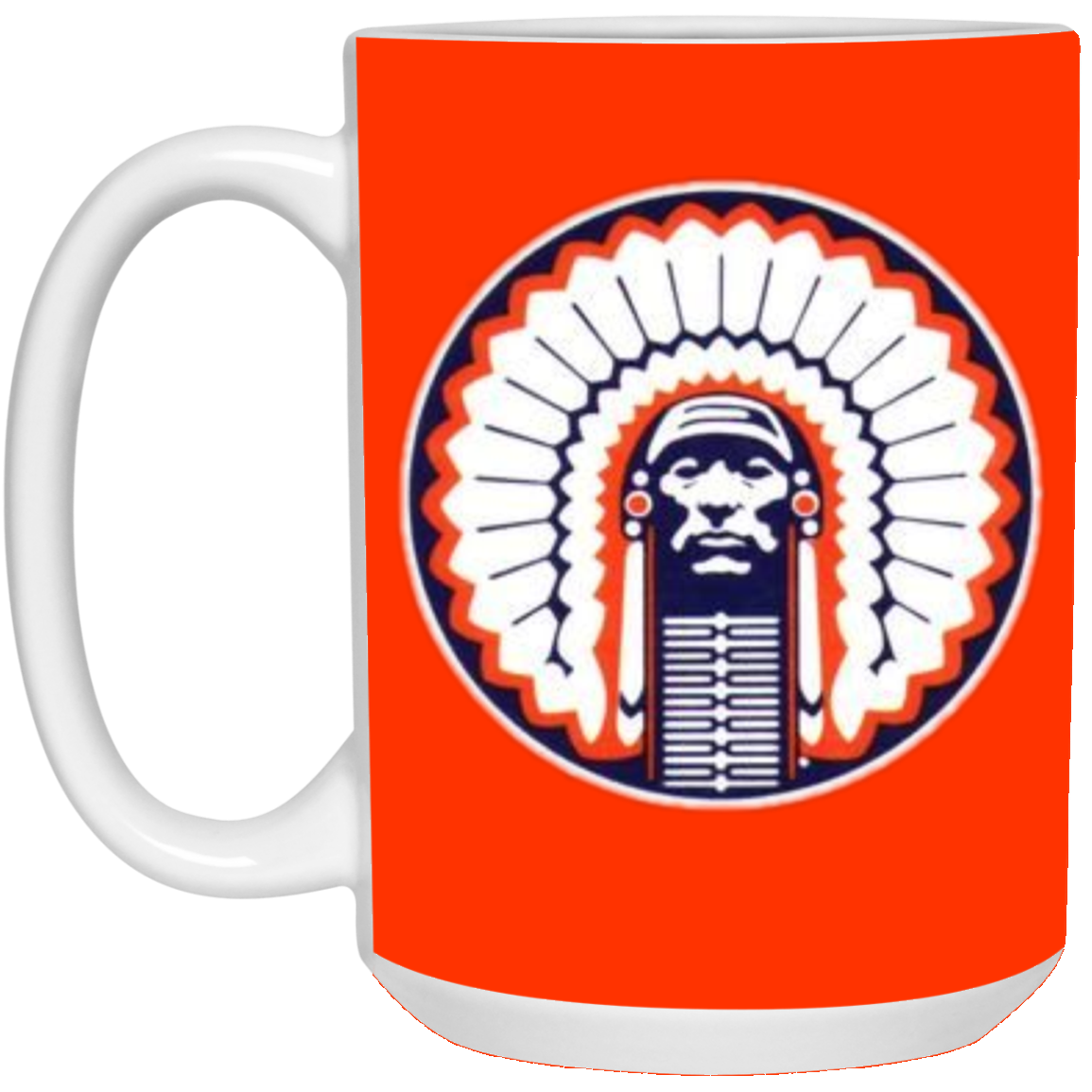 Chief Illiniwek 15oz White Mug