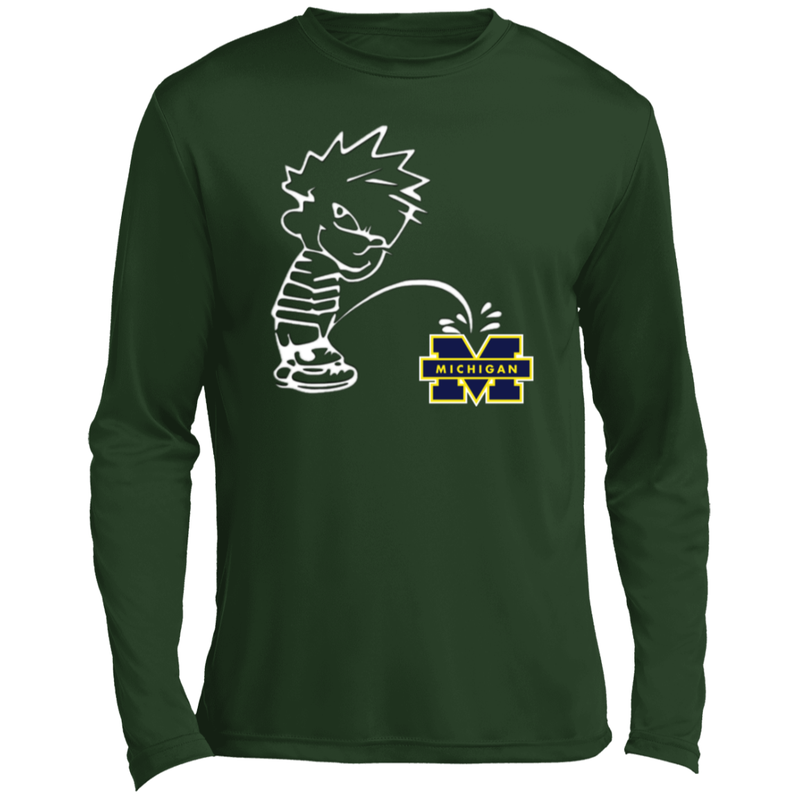 P on Michigan Men’s Long Sleeve Performance Tee