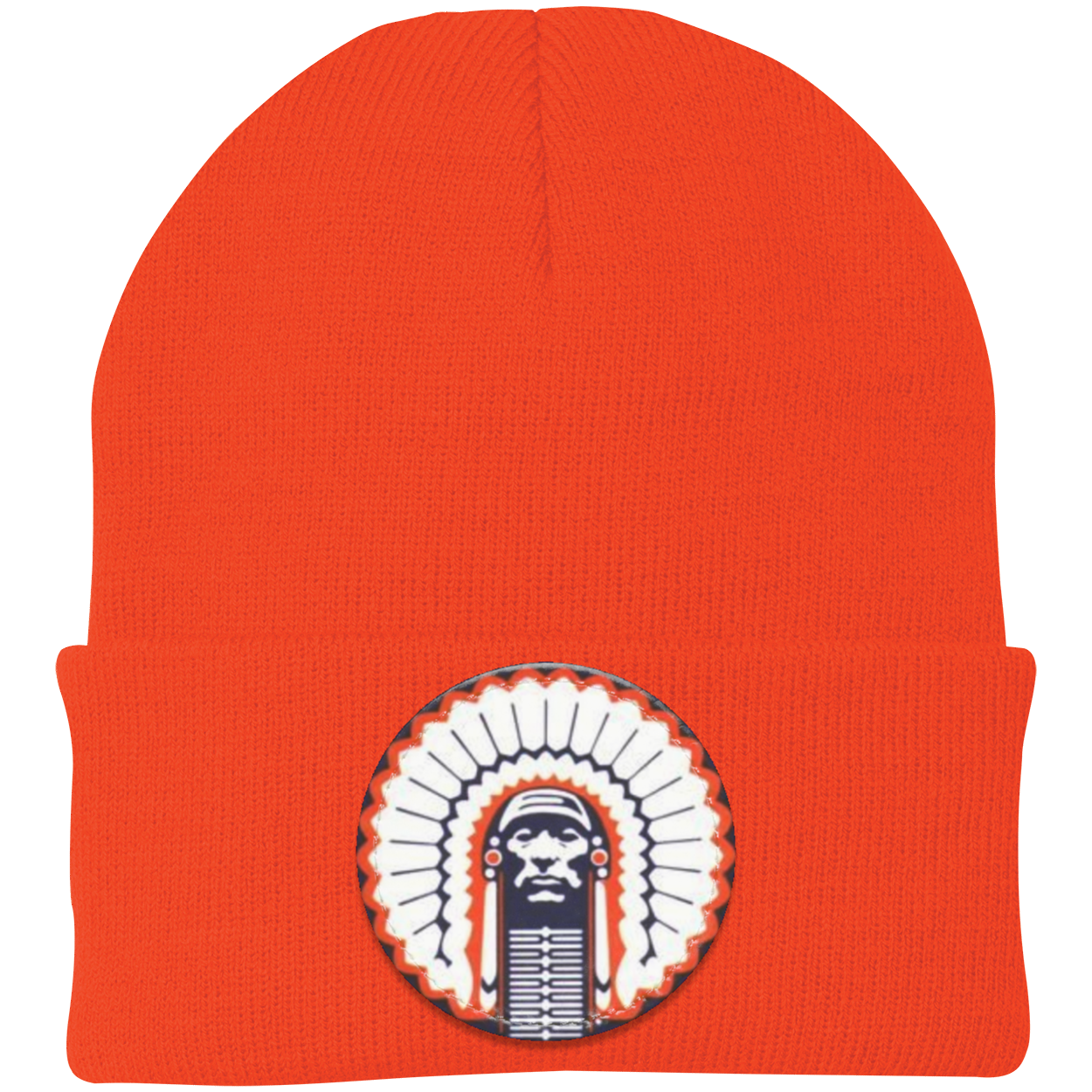 Chief Illiniwek Knit Cap - Patch