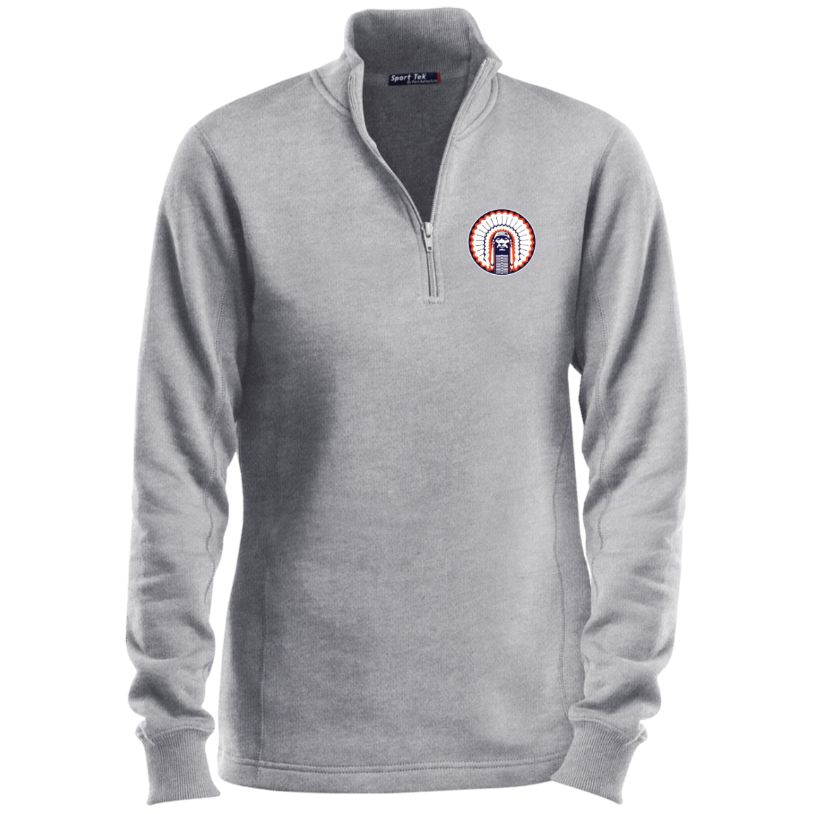 Chief Illiniwek Ladies 1/4 Zip Sweatshirt