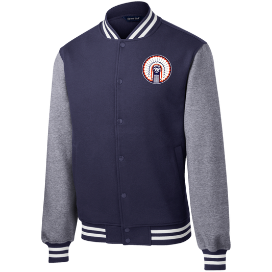 Chief Illiniwek Fleece Letterman Jacket