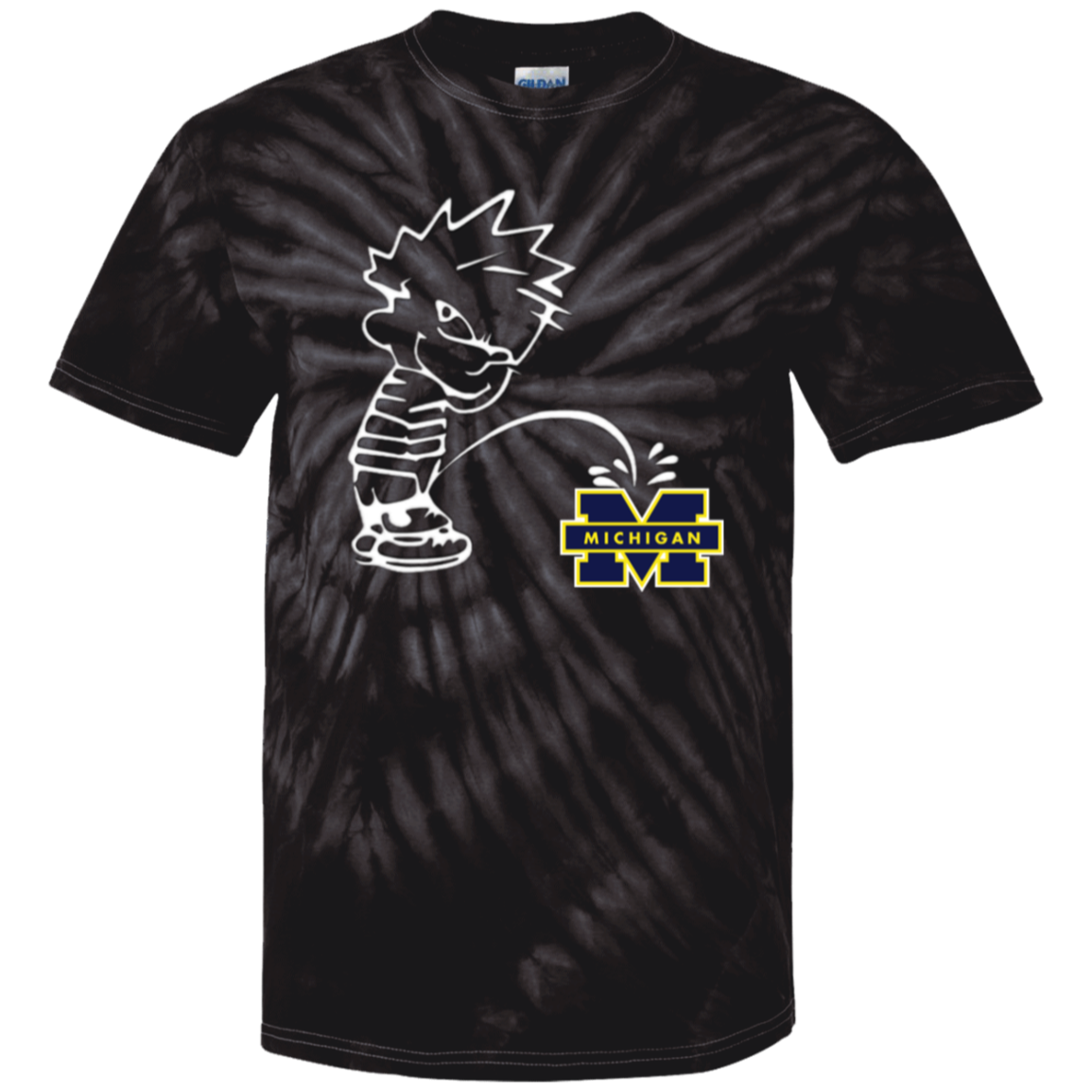 P on Michigan 100% Cotton Tie Dye T-Shirt