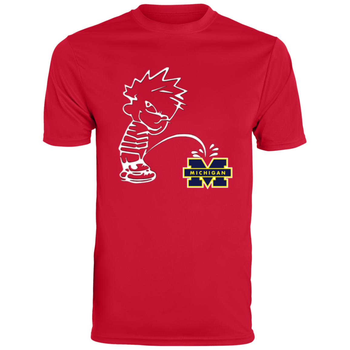 P on Michigan Men's Moisture-Wicking Tee