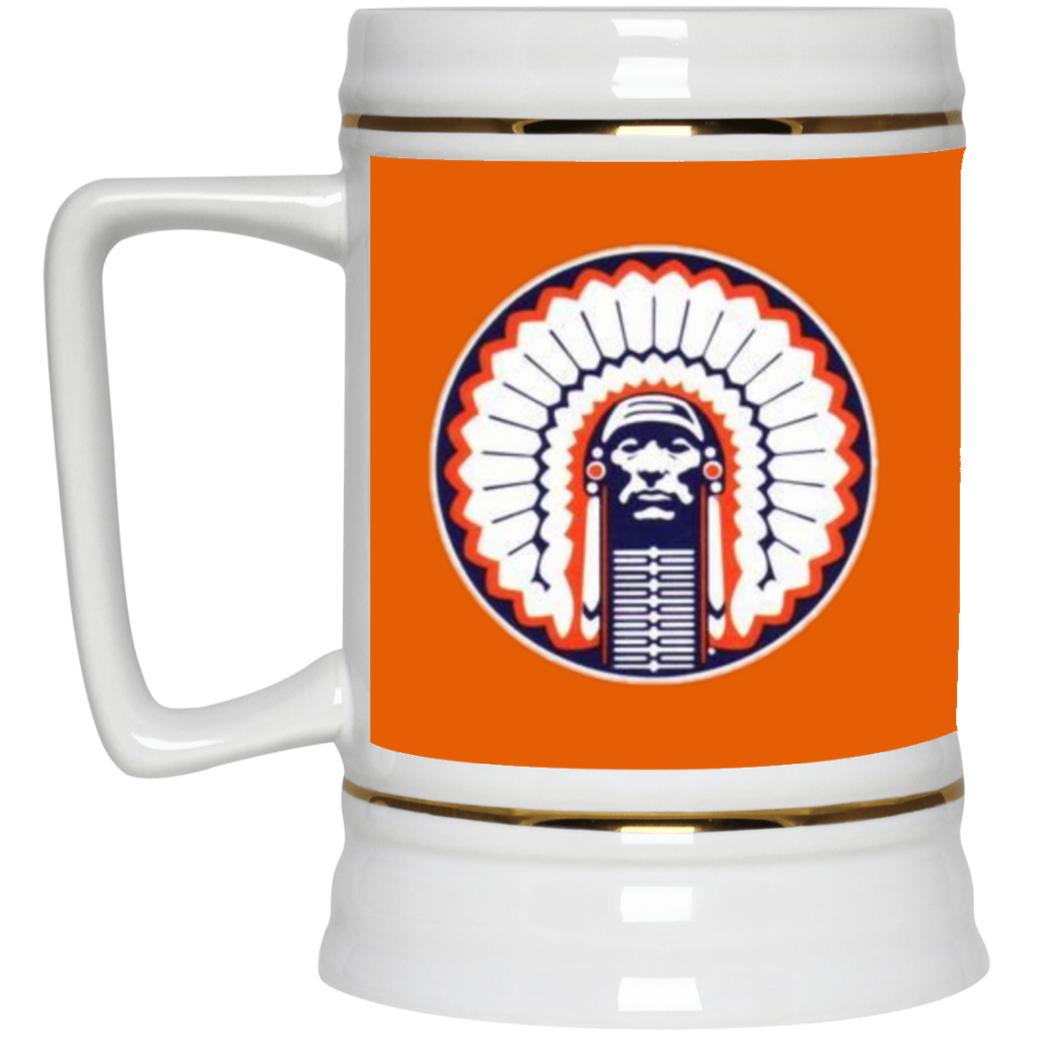 Chief Illiniwek Beer Stein 22oz.