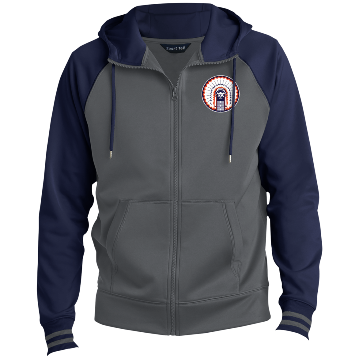 Chief Illiniwek Men's Sport-Wick® Full-Zip Hooded Jacket