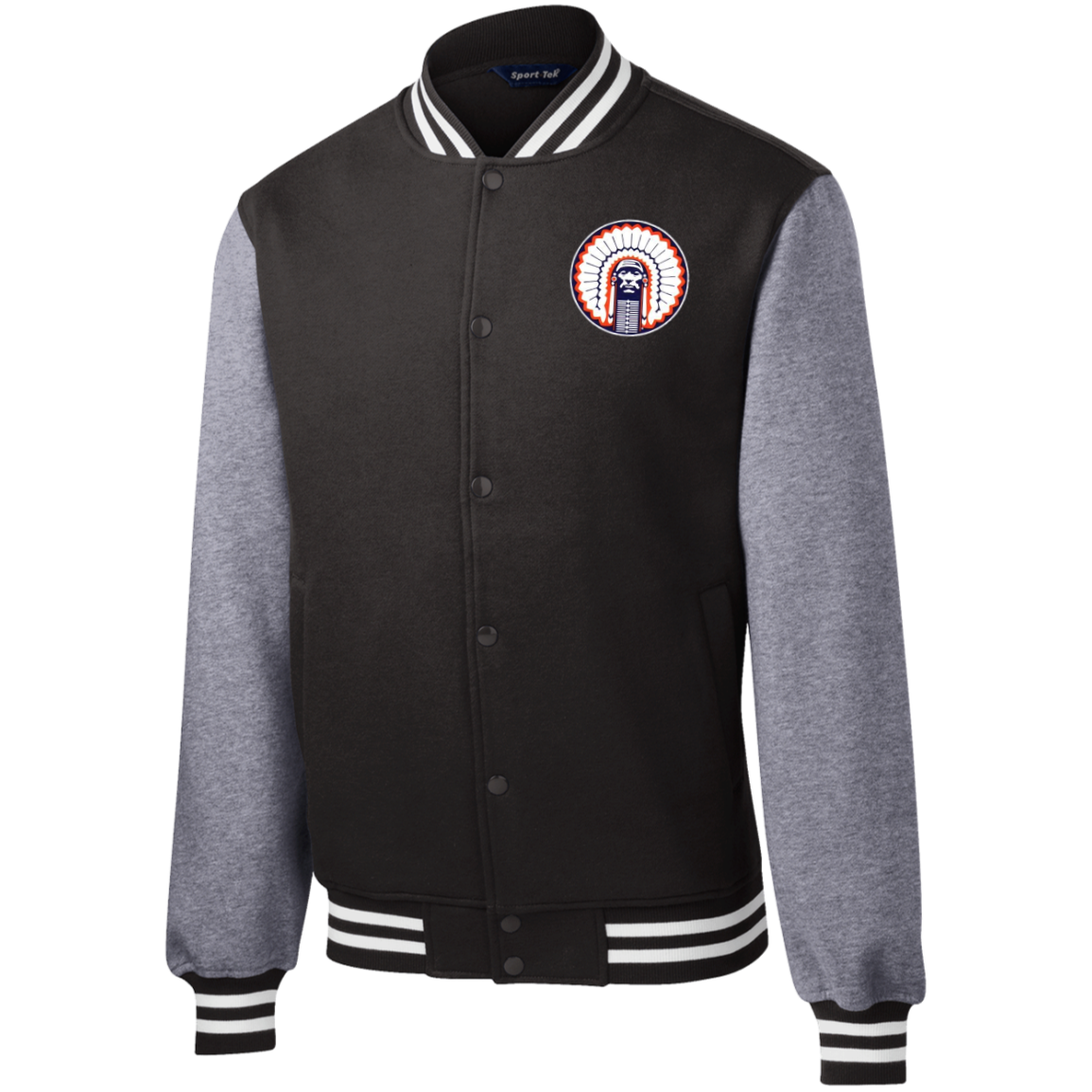 Chief Illiniwek Fleece Letterman Jacket