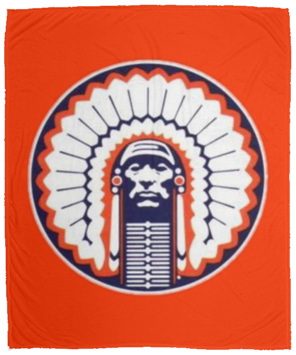 Chief Illiniwek Cozy Plush Fleece Blanket - 50x60