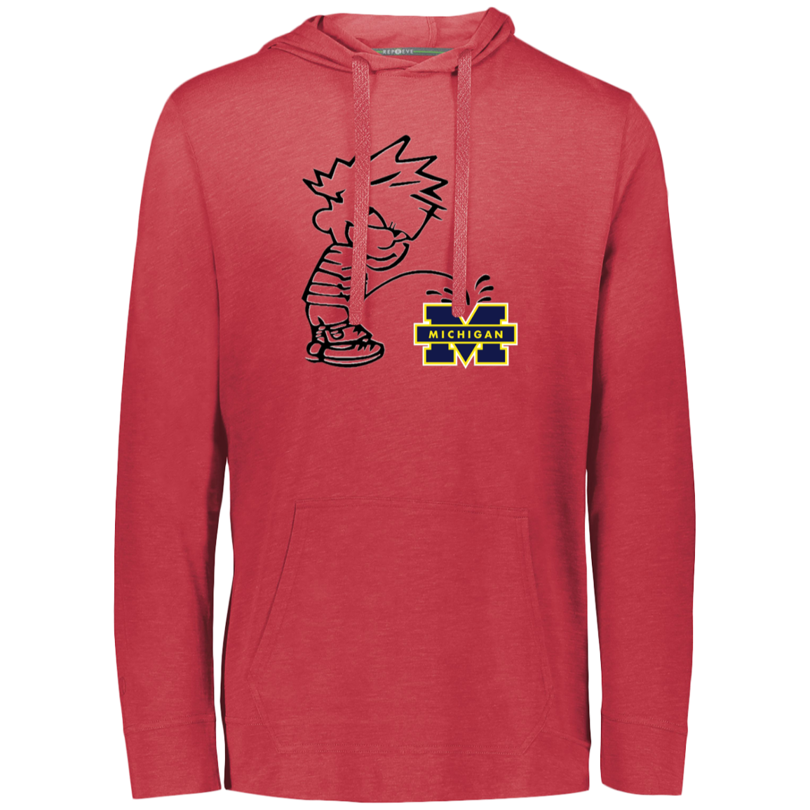 P on Michigan Eco Triblend T-Shirt Hoodie