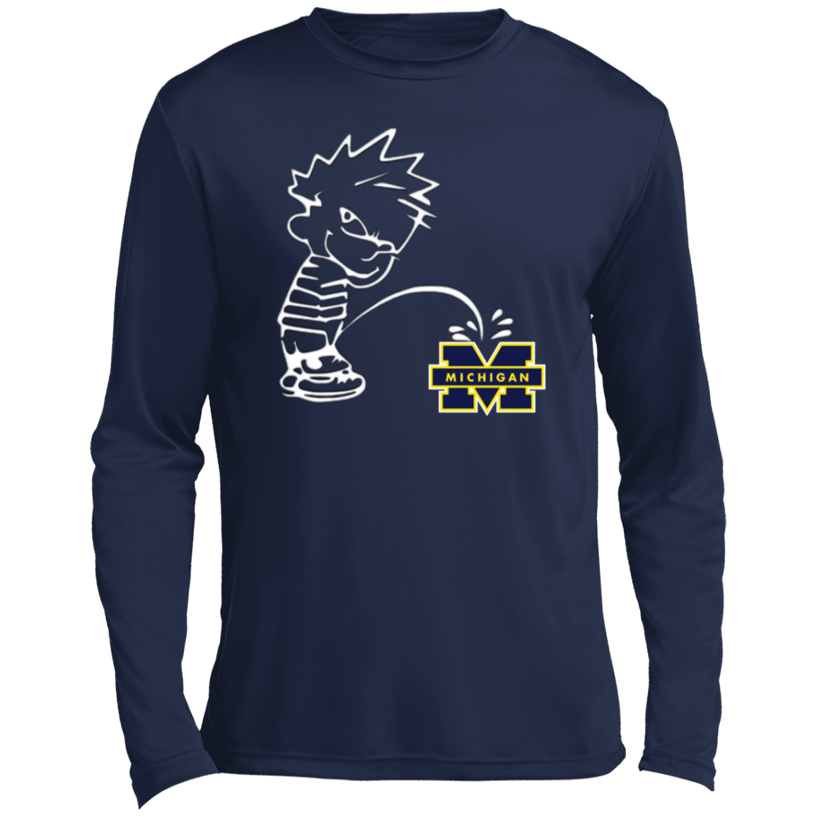 P on Michigan Men’s Long Sleeve Performance Tee