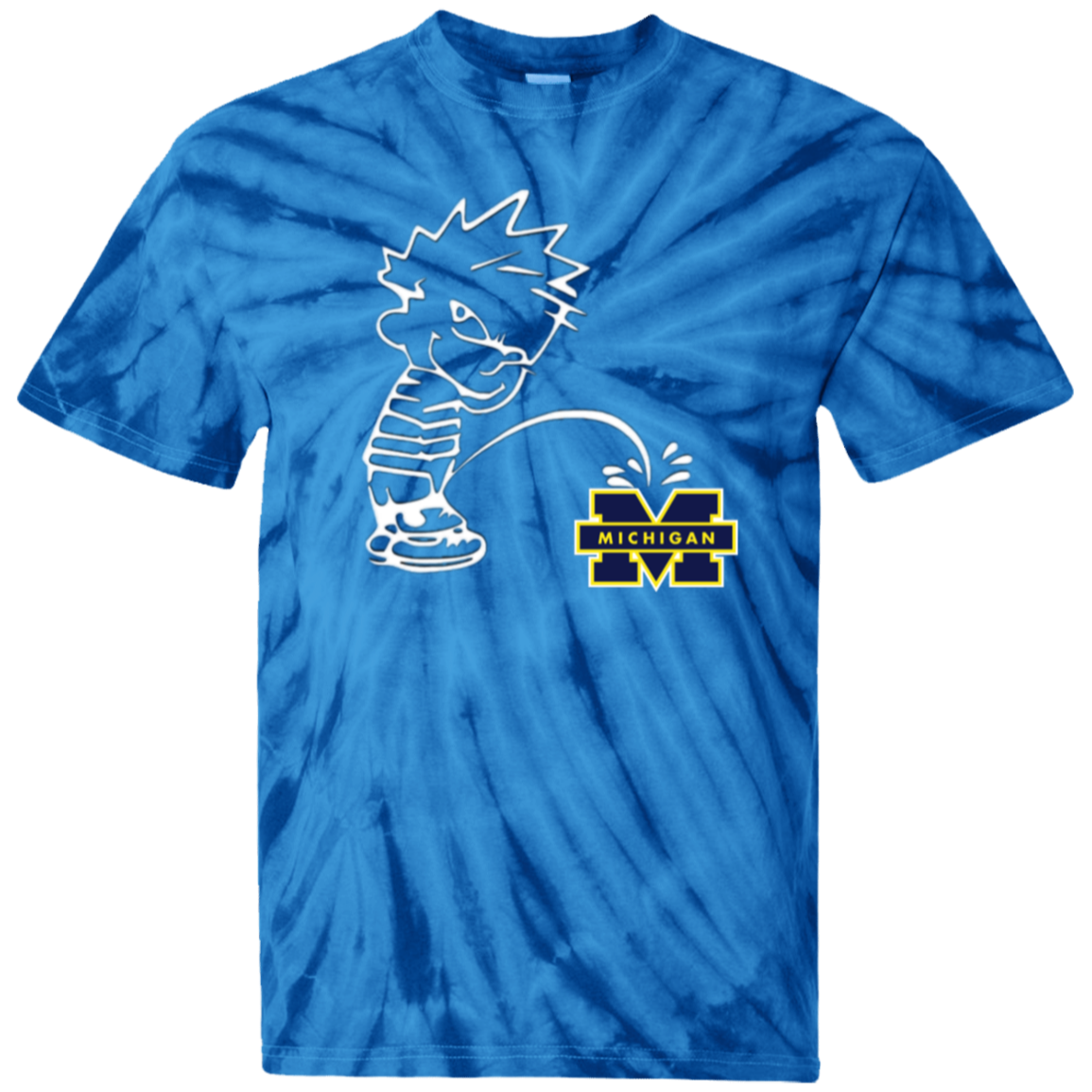 P on Michigan 100% Cotton Tie Dye T-Shirt