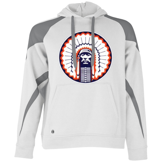 Chief Illiniwek Athletic Colorblock Fleece Hoodie