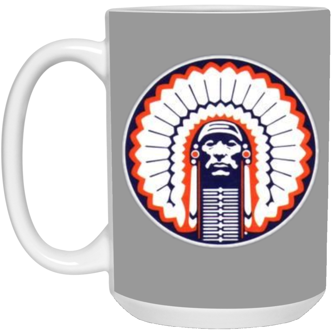 Chief Illiniwek 15oz White Mug