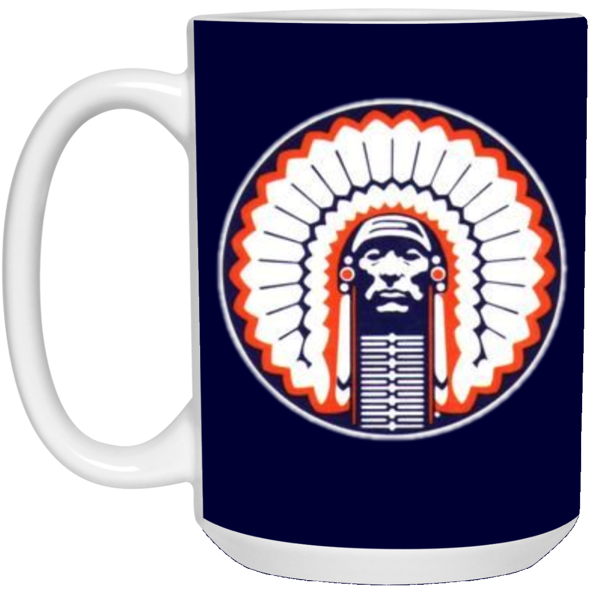 Chief Illiniwek 15oz White Mug