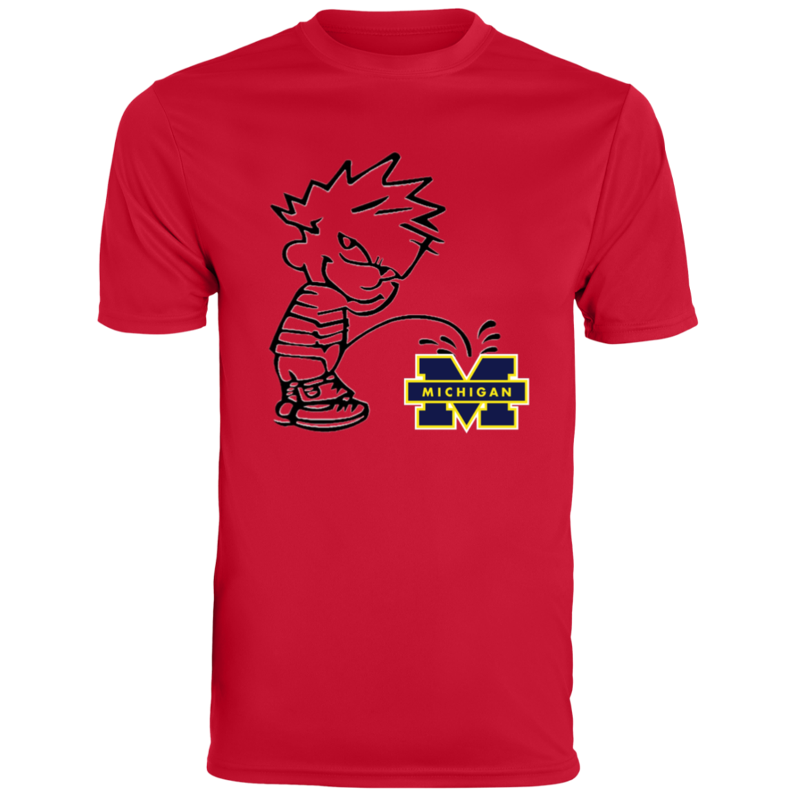 P on Michigan Men's Moisture-Wicking Tee