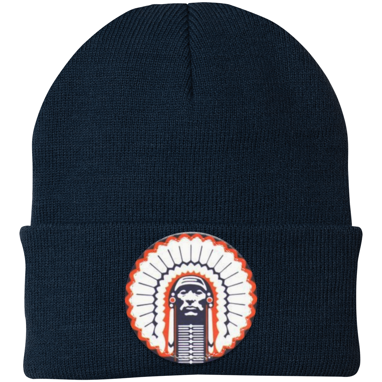 Chief Illiniwek Knit Cap - Patch