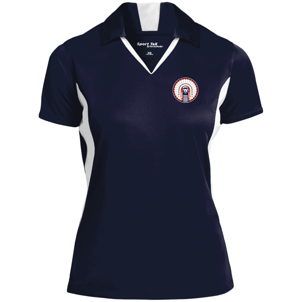 Chief Illiniwek Ladies' Colorblock Performance Polo