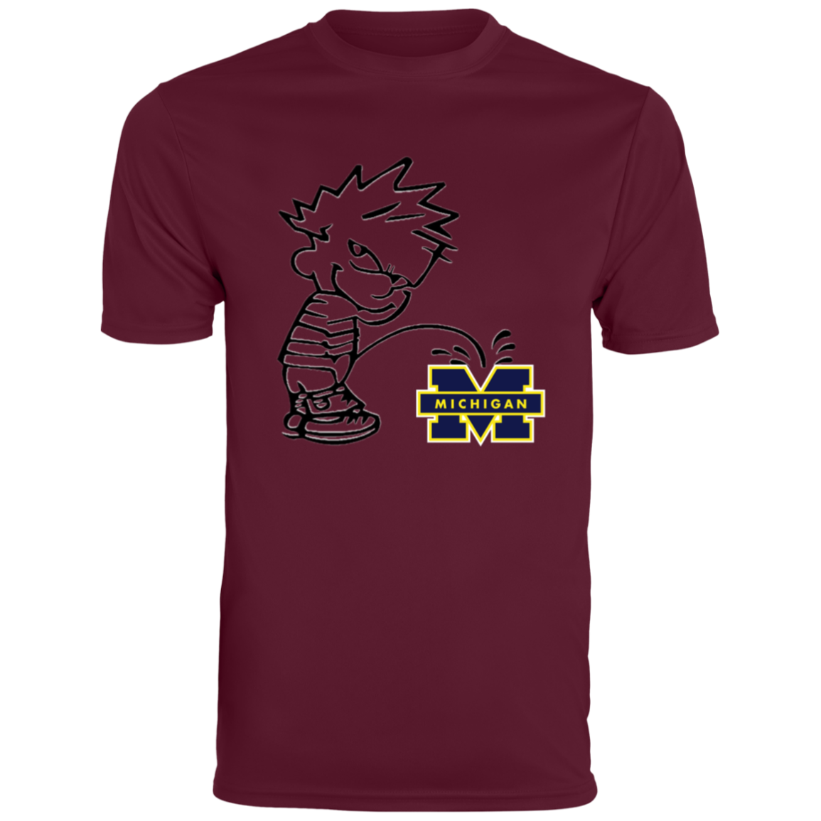 P on Michigan Men's Moisture-Wicking Tee