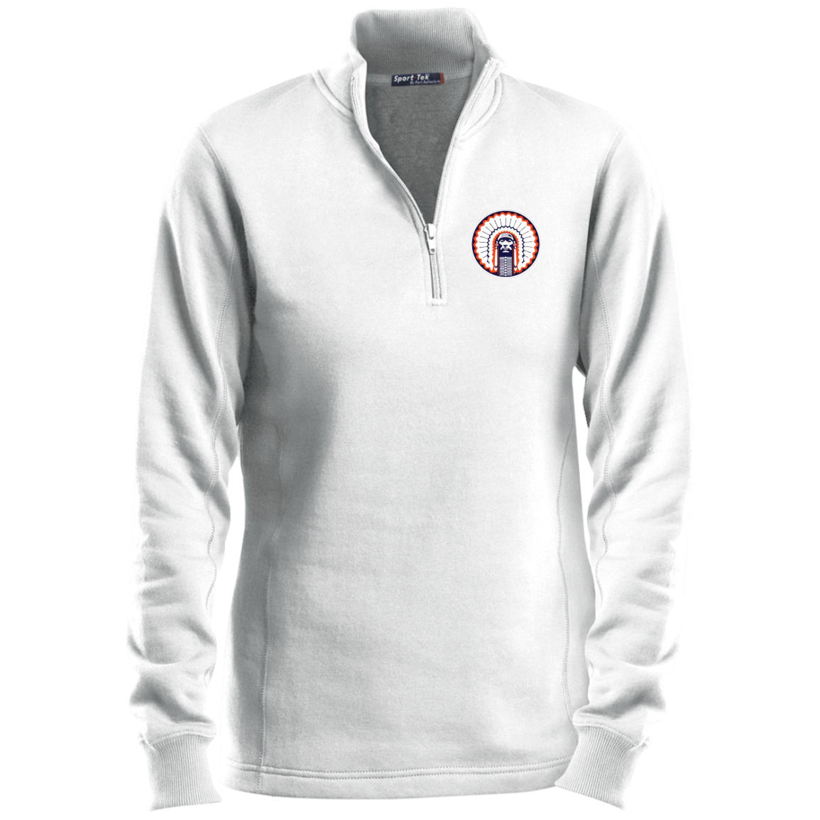 Chief Illiniwek Ladies 1/4 Zip Sweatshirt