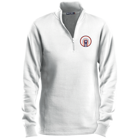 Chief Illiniwek Ladies 1/4 Zip Sweatshirt